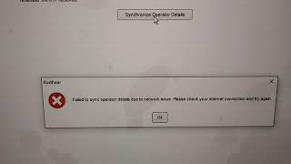 failed to sync operator details due to network issue please check your internet connection [upl. by Arreit609]