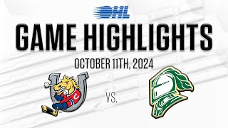 OHL Highlights Barrie Colts  London Knights Oct 11 2024 [upl. by Beitch493]