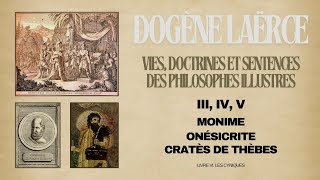 Vies et doctrines des philosophes illustres 3Monime Onésicrite Cratès de Thèbes [upl. by Oelc515]