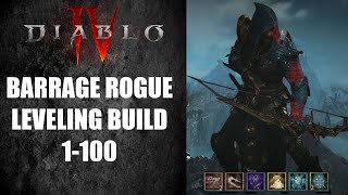 Diablo 4  Barrage Rogue Leveling Build 1100 [upl. by Hubsher]