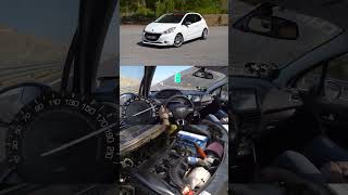 Tuned Peugeot 208 16 THP  100200 Kmh Acceleration  Quick Upshifts [upl. by Augustus]