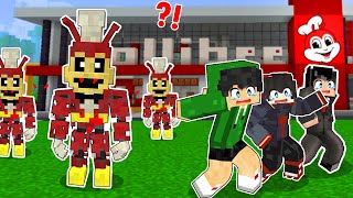 Esoni Tankdemic and Clydecharge are SURROUNDED by EVIL JOLLIBEE in OMOCITY  Minecraft Tagalog [upl. by Rriocard]