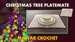 Part 4 of 8  CHRISTMAS TREE PLACEMAT \ DOILY \ CENTERPIECE \ RECTANGLE \ HOLIDAY ORNAMENT \ GIFT [upl. by Anora]