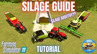 GUIDE TO MAKING SILAGE  Farming Simulator 22 [upl. by Audly]