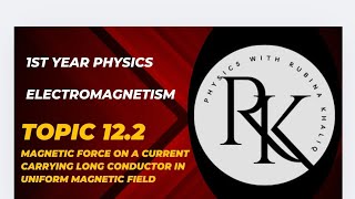 122 Magnetic force on a Current Carrying long Conductor in Uniform Magnetic field Class 11NBF [upl. by Ynneg510]