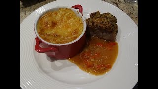 Plat de noël  Filet mignon Sauce Poivron et Purée Gratinée [upl. by Bramwell]