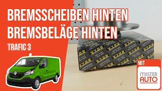 Wie Trafic 3 Bremsscheiben hinten Bremsbeläge hinten wechseln 🚗 [upl. by Natiha]