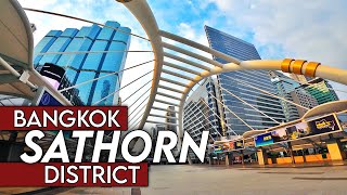 Bangkok Sathorn District  What its like Mahanakhon Thailand [upl. by Nahallac495]