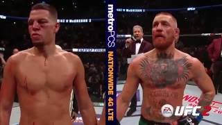 UFC 202 Conor McGregor and Nate Diaz Octagon Interviews [upl. by Ynavoeg]