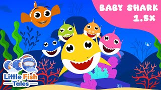 Can You Dance to the FASTER Baby Shark  Little Fish Tales  babyshark fish [upl. by Notnel342]