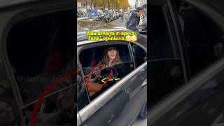 Lisas reaction when a fan asked her to roll down her car window lisa blackpink [upl. by Oakley]