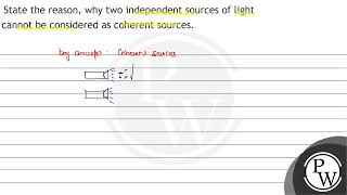 State the reason why two independent sources of light cannot be considered as coherent sources [upl. by Letney146]