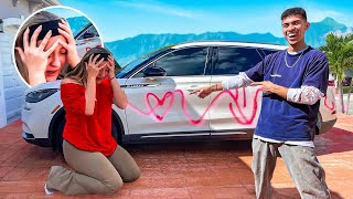 I SPRAY PAINTED MY SISTER IN LAWS LUXURY CAR PRANK [upl. by Launam]