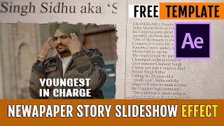 YOUNGEST IN CHARGE SIDHU MOOSE WALA  AE  NEWSPAPER SLIDE SHOW TEMPLATE Free download [upl. by Craw87]