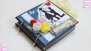 Valentines Day Scrapbook TutorialHow to make ScrapbookDIY Scrapbook Tutorial Scrapbook Ideas [upl. by Bernard]