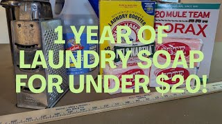 Homemade Laundry Soap Recipe that Cost us LESS than 20 a Year [upl. by Prendergast]