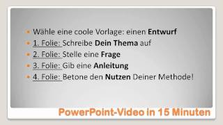 Video Marketing mit PowerPoint 2010 Präsentation erstellen 312 Modell Video in deutsch [upl. by Einavoj]