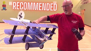 Recommended for Indoor Newbies  Factory RC Crack Fokker Triplane [upl. by Gipps366]