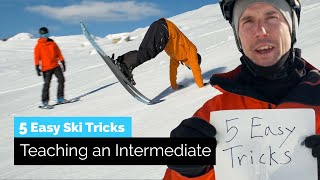 5 Easy Ski Tricks  Teaching an Intermediate Skier [upl. by Nnylyram]