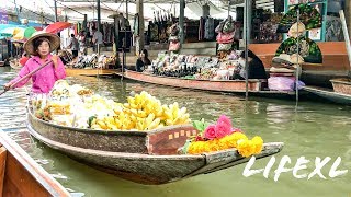 Thailand Floating Market  Damnoen Saduek Bangkok [upl. by Nilesoj]