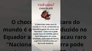 Você Sabia chocolate 🍫 mais caro do mundo luxo [upl. by Gitt]