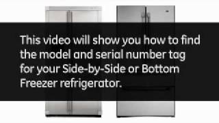 Find your Refrigerator Model and Serial Number SxS BM [upl. by Allak]