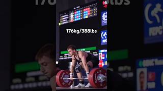 Yusuf Fehmi 🇹🇷 176kg388lbs CampJ weigthlifting weightlifter gym [upl. by Ariaj791]