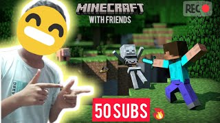 my first stream of minecraft thank you❤ guys for 50 subs🔴 [upl. by Coumas]