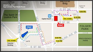 January 5 Pipe Bomb Investigation Route and Video of Suspect [upl. by Alina]