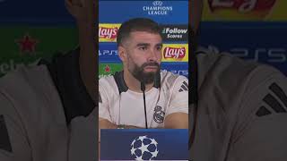 Carvajal habla de Mbappé en la previa de Champions League futbol ancelotti mbappe shorts [upl. by Zumstein]