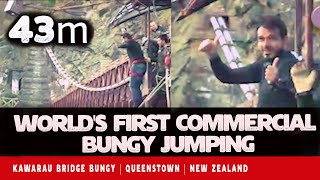 Worlds First Commercial Bungy Jumping  Kawarau Bridge Bungy  Queenstown  New Zealand [upl. by Syhr81]