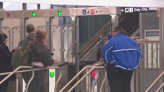 BART fare gate replacement comes to San Francisco Civic Center station [upl. by Haynor]