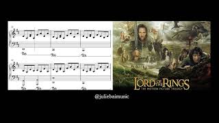 Concerning Hobbits Lord of the Rings  Piano Sheet Music  YouTube Music [upl. by Georgetta]