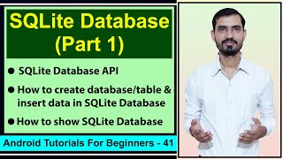 SQLite Database Tutorial Android Studio  SQLite Database API  Insert Data in SQLite Database 41 [upl. by Anial457]