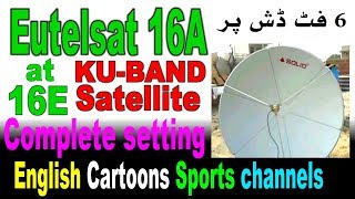 Eutelsat 16A at 16e ku band satellite with complete setting [upl. by Aba]