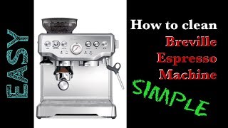 How to Clean the Breville Espresso Machine  Coffee Maker [upl. by Klepac376]