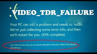 How to fix VIDEOTDRFAILUREigdkmd64sysAll windows version [upl. by Aliahs]