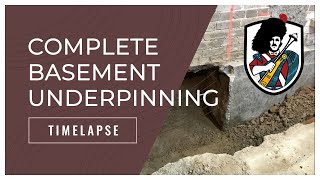 A Complete Basement Underpinning in Toronto  Timelapse  GJ MacRae [upl. by Rennie]