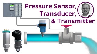 Pressure Sensor Transducer and Transmitter Explained  Application of Each [upl. by Telfore]