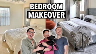 BEDROOM MAKEOVER FOR MY BROTHER AND HIS PARTNER  RENTAL FRIENDLY [upl. by Qirat]