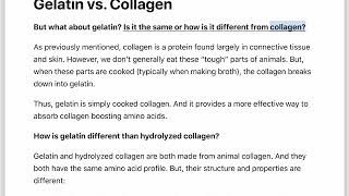 Gelatin vs Collagen [upl. by Stuckey782]