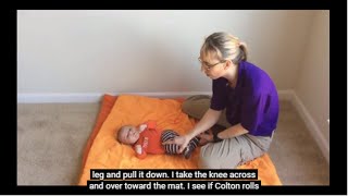 Rolling Back to Side Head Control Pediatric PT Strengthening for Babies 6 [upl. by Anirres456]