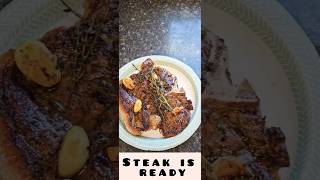 T bone Steak cooking youtubeshorts cooking steaklovers shortfeed homecook [upl. by Yellac]