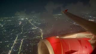 Crystal Clear Night Departure from Chennai Intl Airport onboard Air India A319 4K Night Footage [upl. by Brunhild]