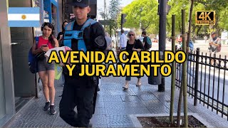 Av Cabildo y Juramento  Argentina 4K [upl. by Haelak18]