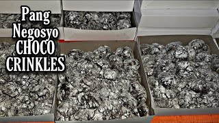 CHOCO CRINKLES PANG NEGOSYO RECIPE 180 pcsHOW TO MAKE CHOCO CRINKLES [upl. by Kohl]