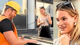 Incredible Street Piano Surprise by Worker Absolutely Unreal [upl. by Lazes858]