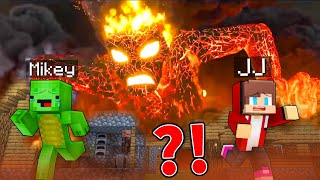 Why LAVA MONSTER Attack Mikey and JJ Village in Minecraft   Maizen [upl. by Nuris52]