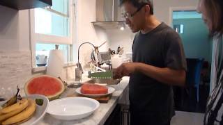 Best way to cut watermelon chunks [upl. by Pacifica]