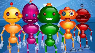 Five Little Robots Nursery Rhyme amp Song For Children [upl. by Booker]